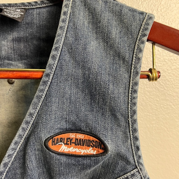 Vintage Harley-Davidson Jeans vest - size 1W - Picture 2 of 8